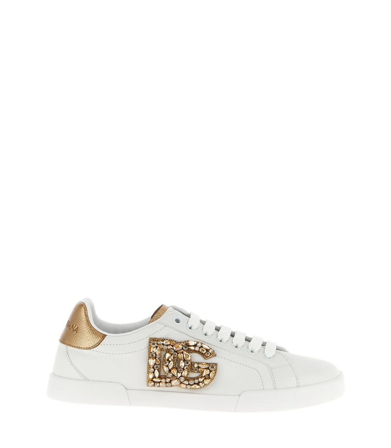 Dolce & Gabbana Sneakers in gold, Calfskin Leather
