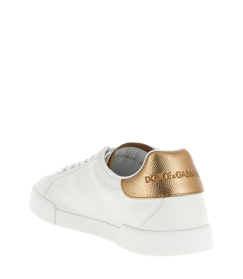 Dolce & Gabbana Sneakers in gold, Calfskin Leather — view 3