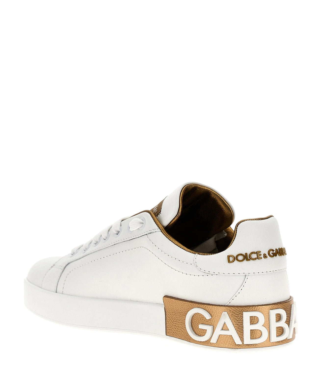 Dolce & Gabbana Sneakers in gold, Calfskin Leather — view 3