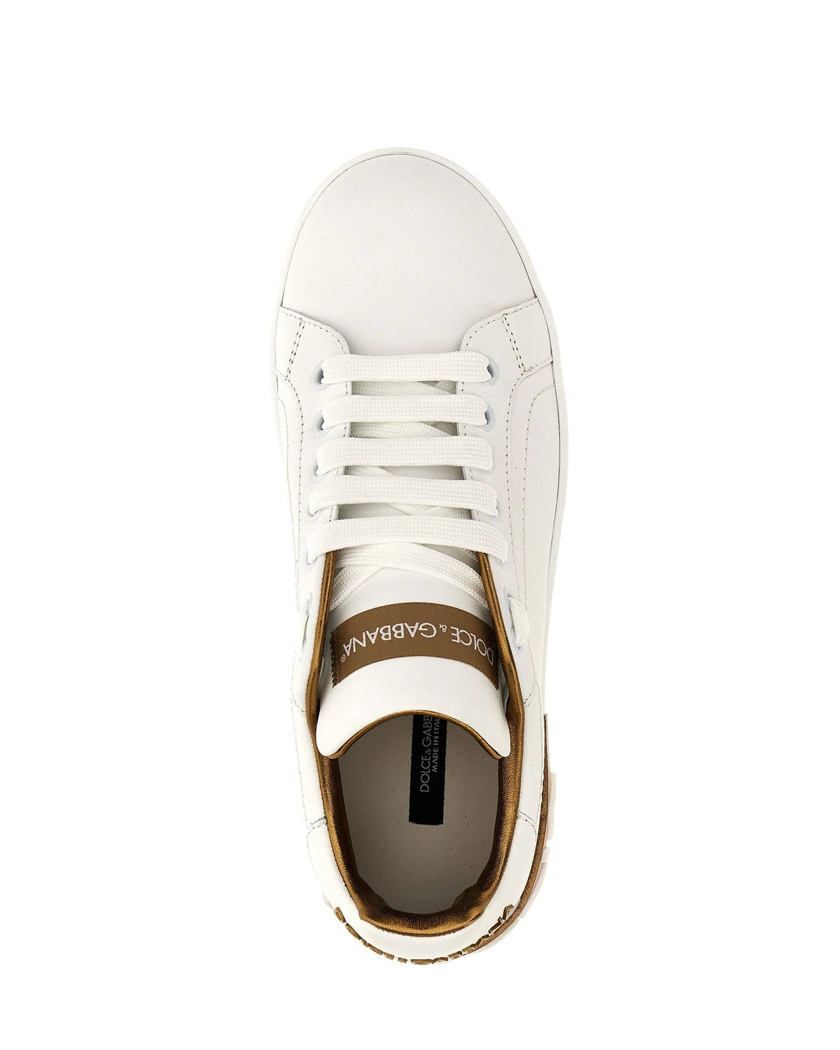 Dolce & Gabbana Sneakers in gold, Calfskin Leather — view 4