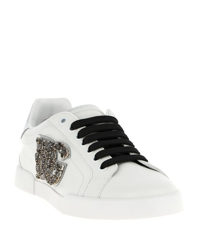 Dolce & Gabbana Sneakers in silver, Calfskin Leather — view 2