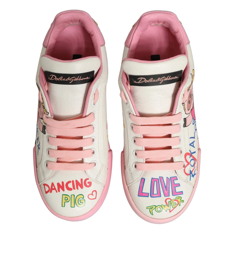 Dolce & Gabbana Sneakers in white, Calf Leather — view 3