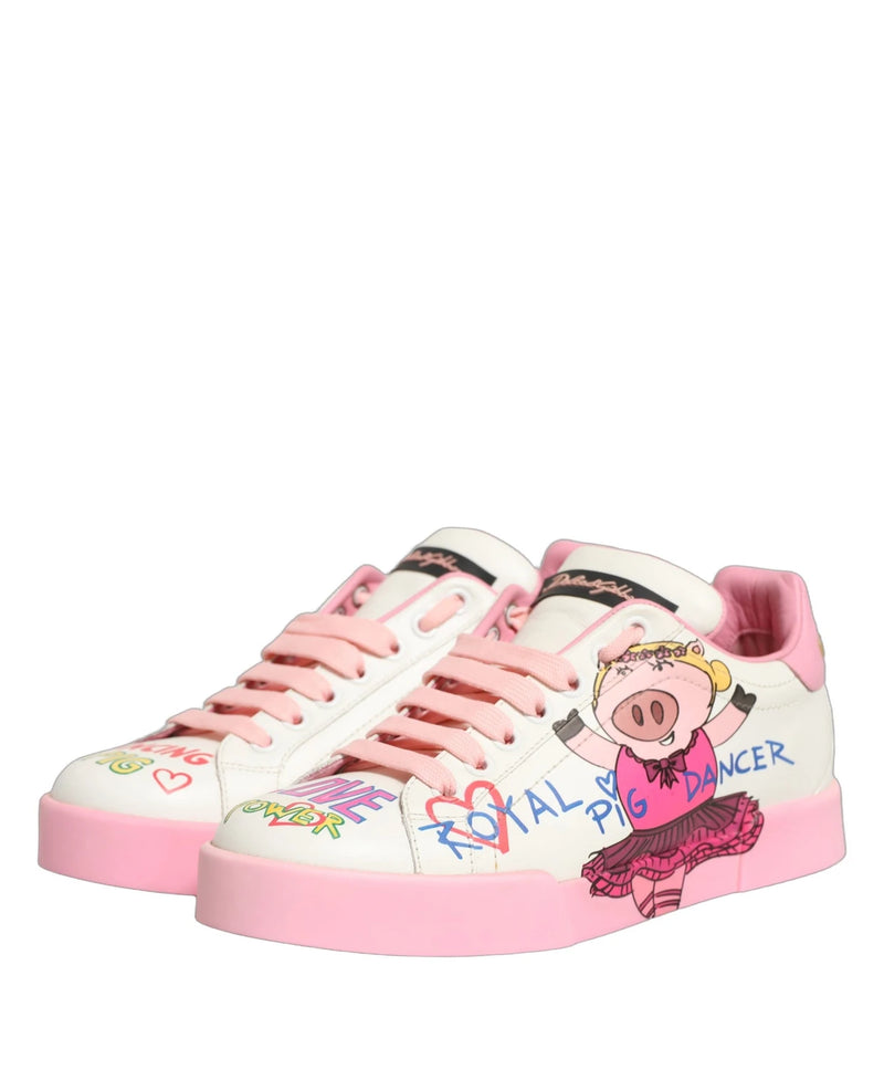 Dolce & Gabbana Sneakers in white, Calf Leather — view 4