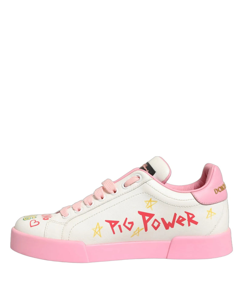 Dolce & Gabbana Sneakers in white, Calf Leather — view 6
