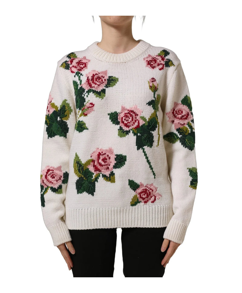 Dolce & Gabbana Sweater in white, Wool — view 3