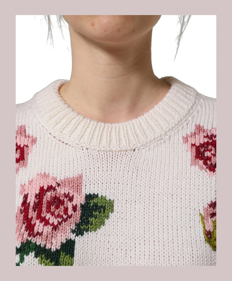 Dolce & Gabbana Sweater in white, Wool — view 5