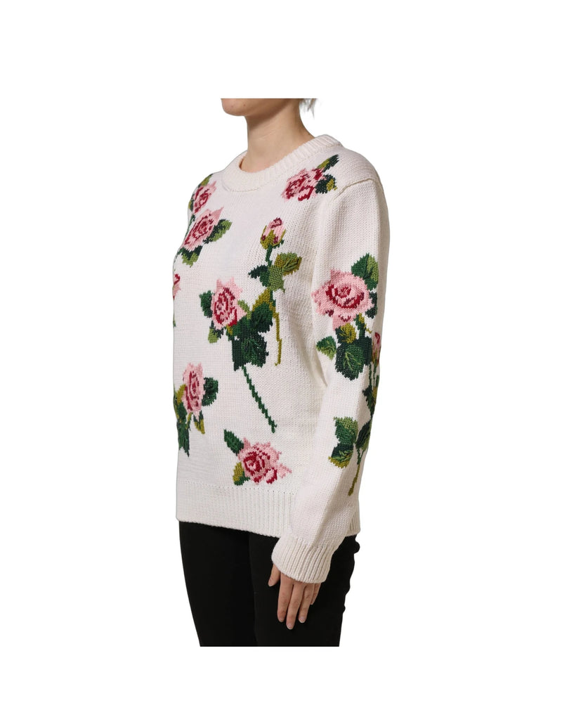 Dolce & Gabbana Sweater in white, Wool — view 6