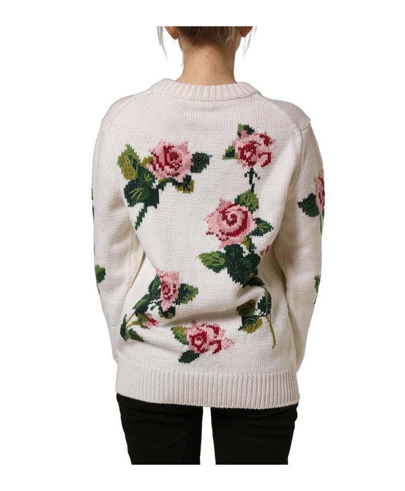 Dolce & Gabbana Sweater in white, Wool — view 7