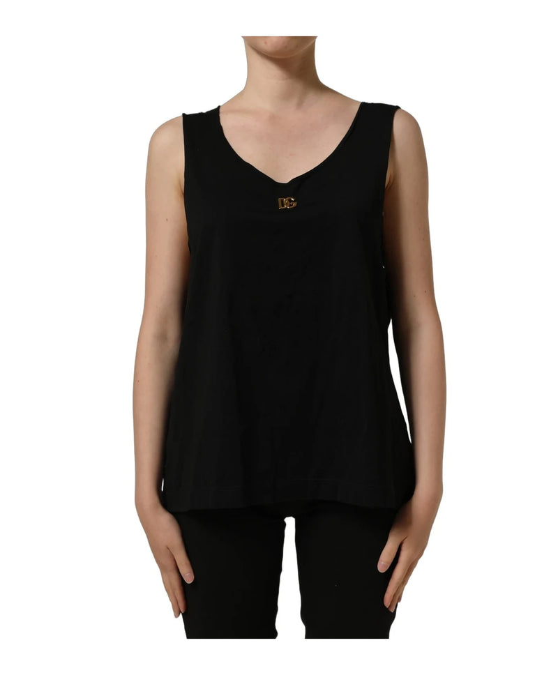 Dolce & Gabbana Tank Top in black, Cotton — view 2