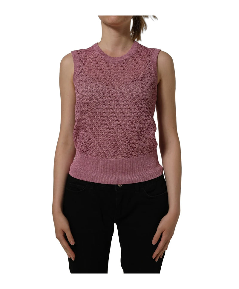 Dolce & Gabbana Tank Top in pink, Viscose — view 3