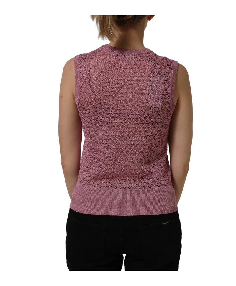 Dolce & Gabbana Tank Top in pink, Viscose — view 6