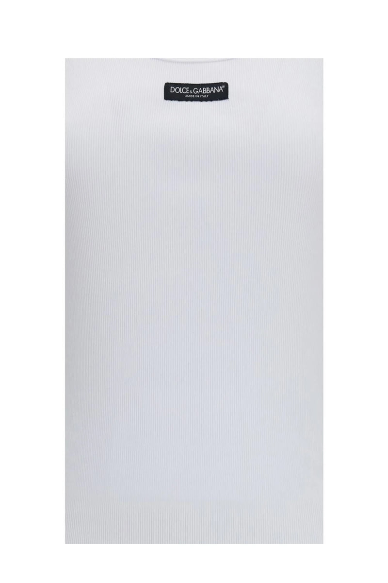 Dolce & Gabbana Tank Top in white, Cotton — view 3