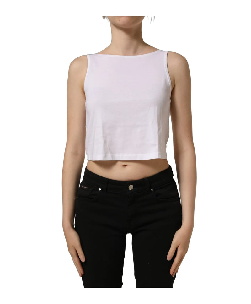 Dolce & Gabbana Tank Top in white, Cotton — view 5