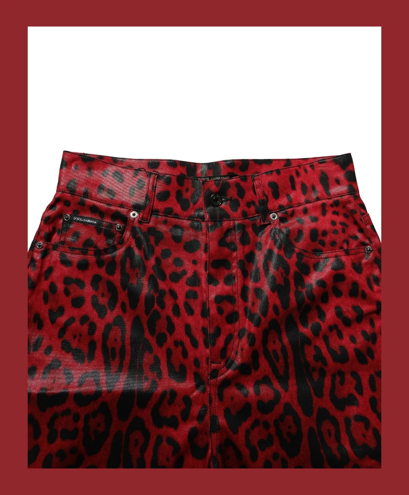 Dolce & Gabbana Trouser in red, Cotton — view 6