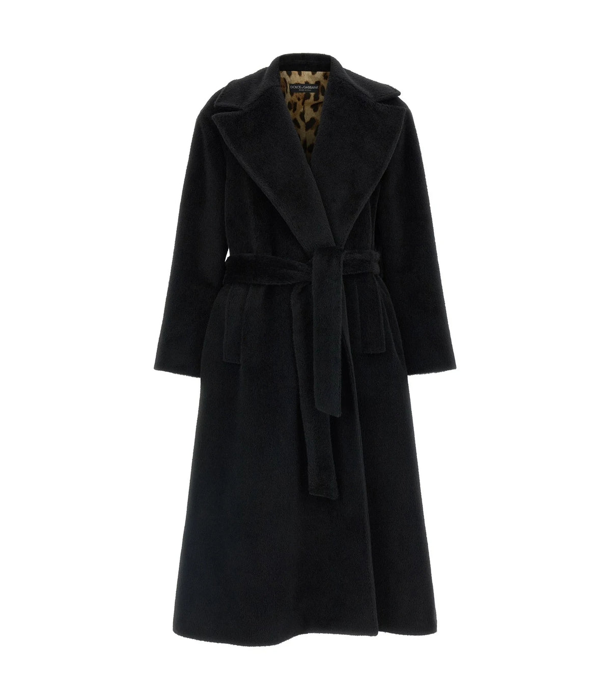 Dolce & Gabbana Wrap Coat in black
