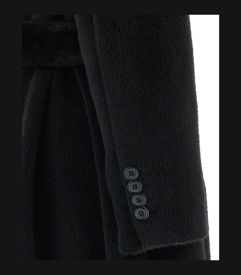 Dolce & Gabbana Wrap Coat in black — view 4