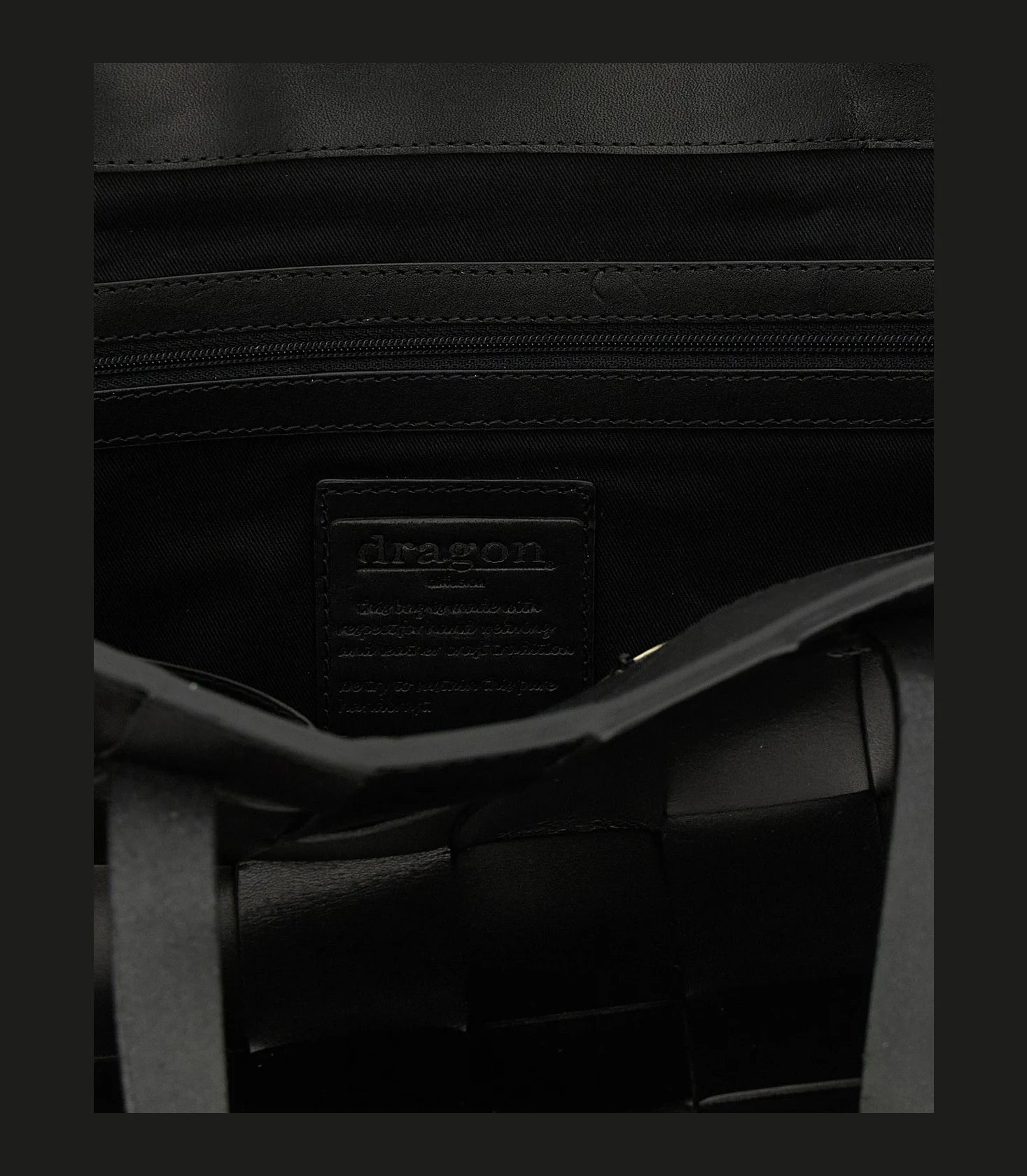 Dragon Diffusion Tote Bag in black, Calfskin Leather — view 4