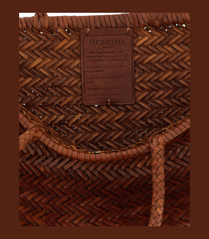 Dragon Diffusion Tote Bag in brown, Calfskin Leather — view 4