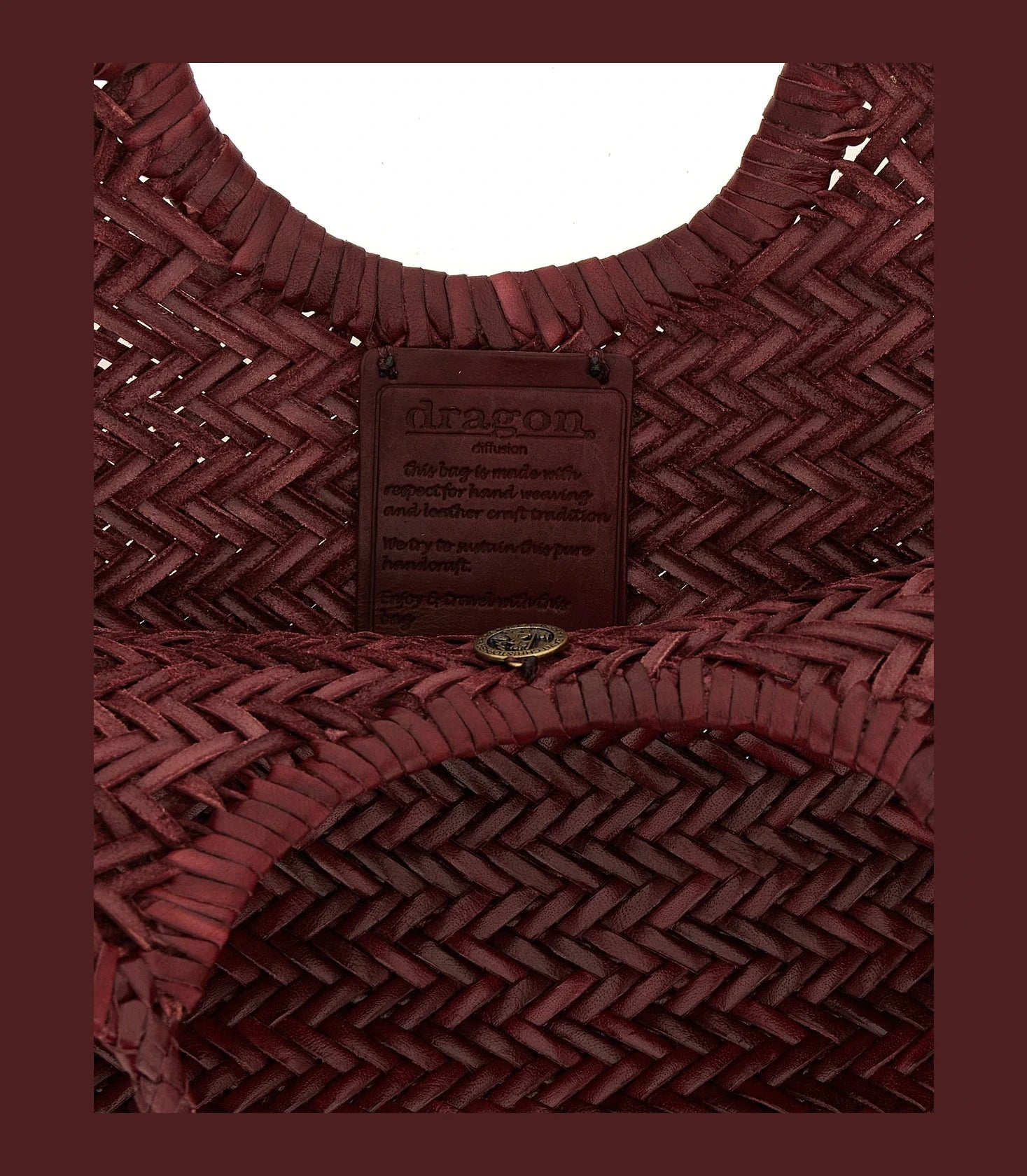 Dragon Diffusion Tote Bag in red, Cow Leather — view 4