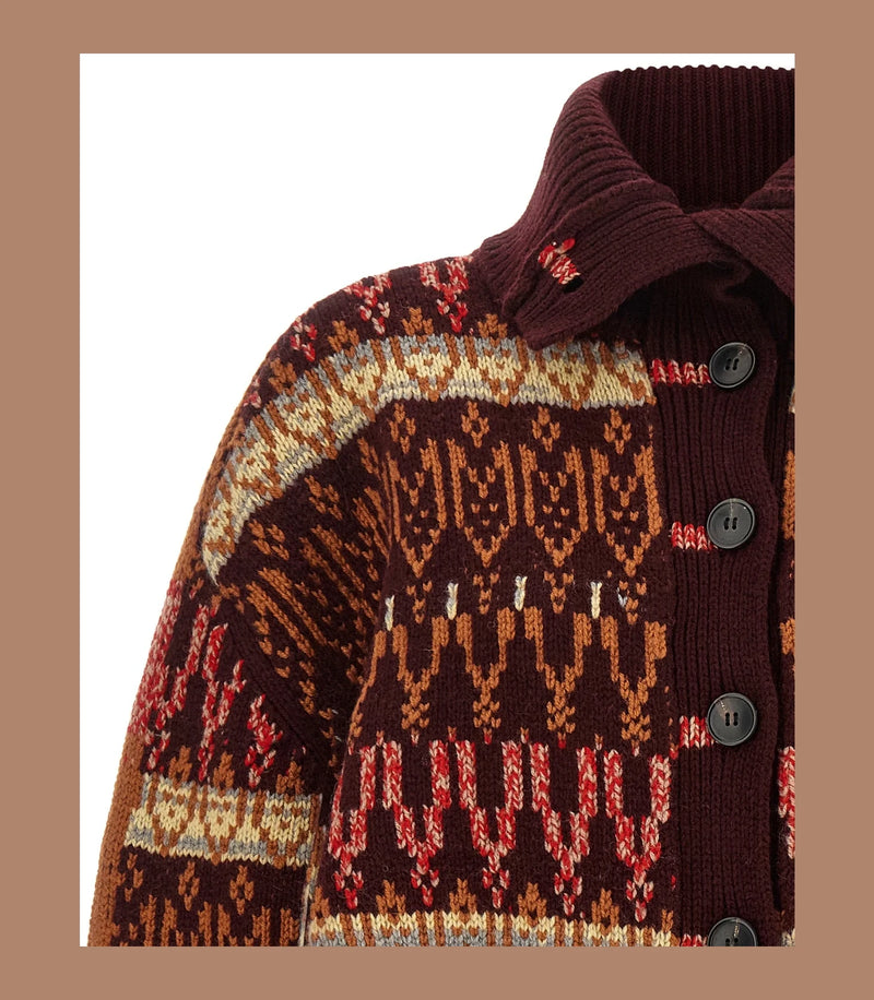 Dries Van Noten Cardigan in red, Wool — view 3