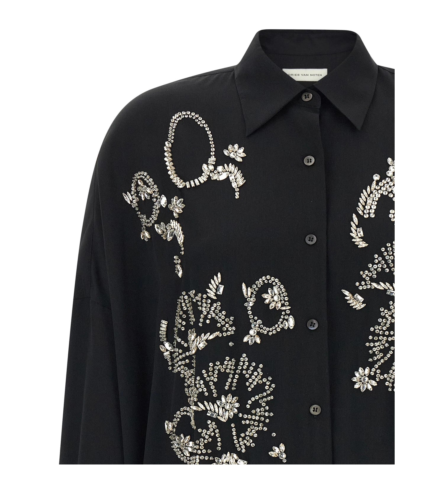 Dries Van Noten Dress Shirt in black, Polyester — view 3