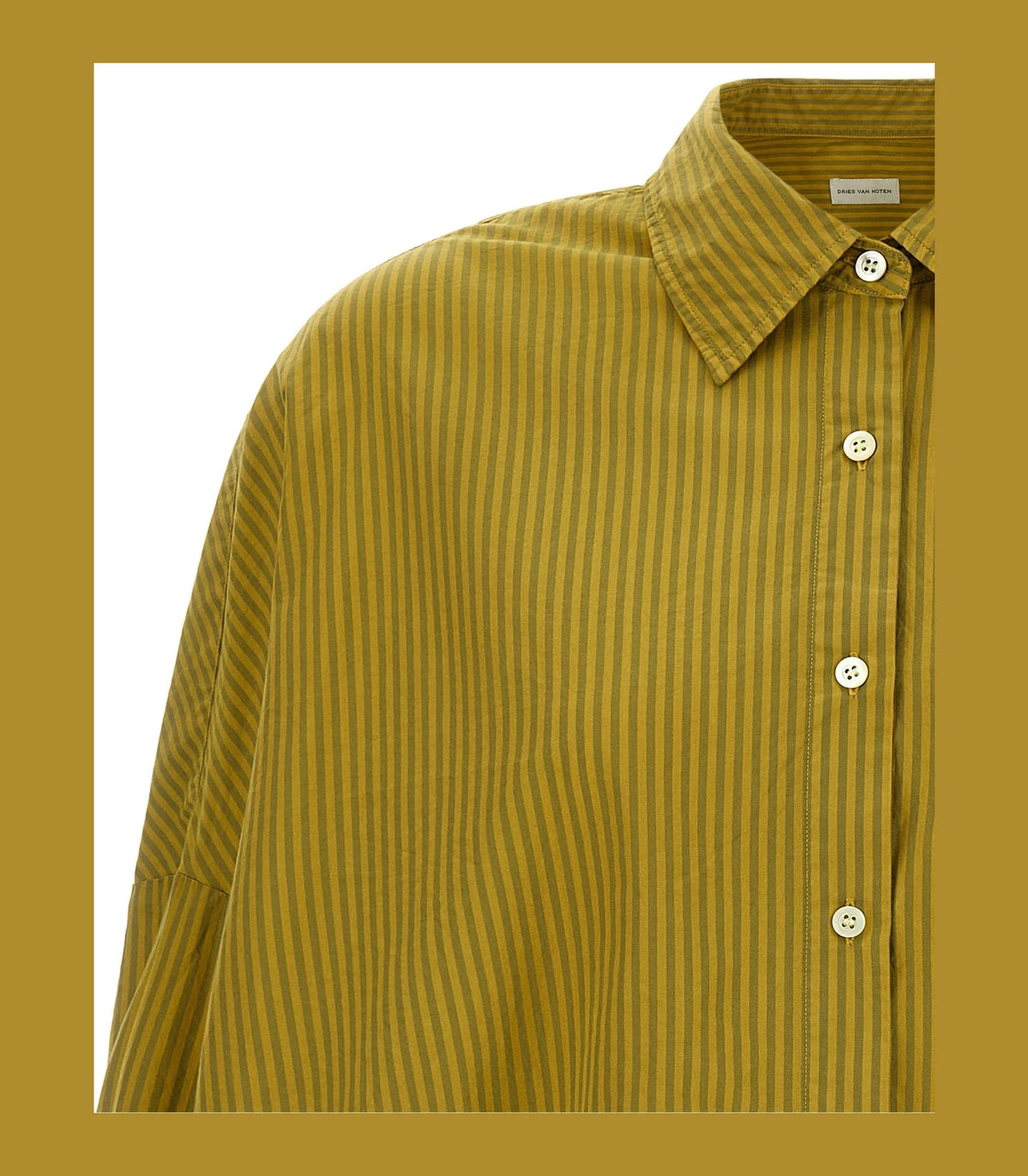 Dries Van Noten Dress Shirt in yellow, Cotton — view 3