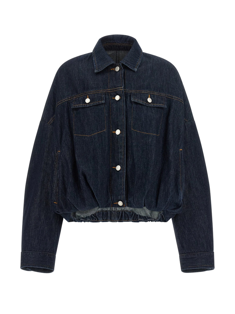 Dries Van Noten Trucker Jacket in blue, Cotton