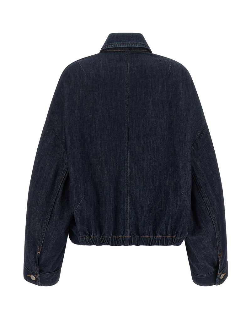 Dries Van Noten Trucker Jacket in blue, Cotton — view 2