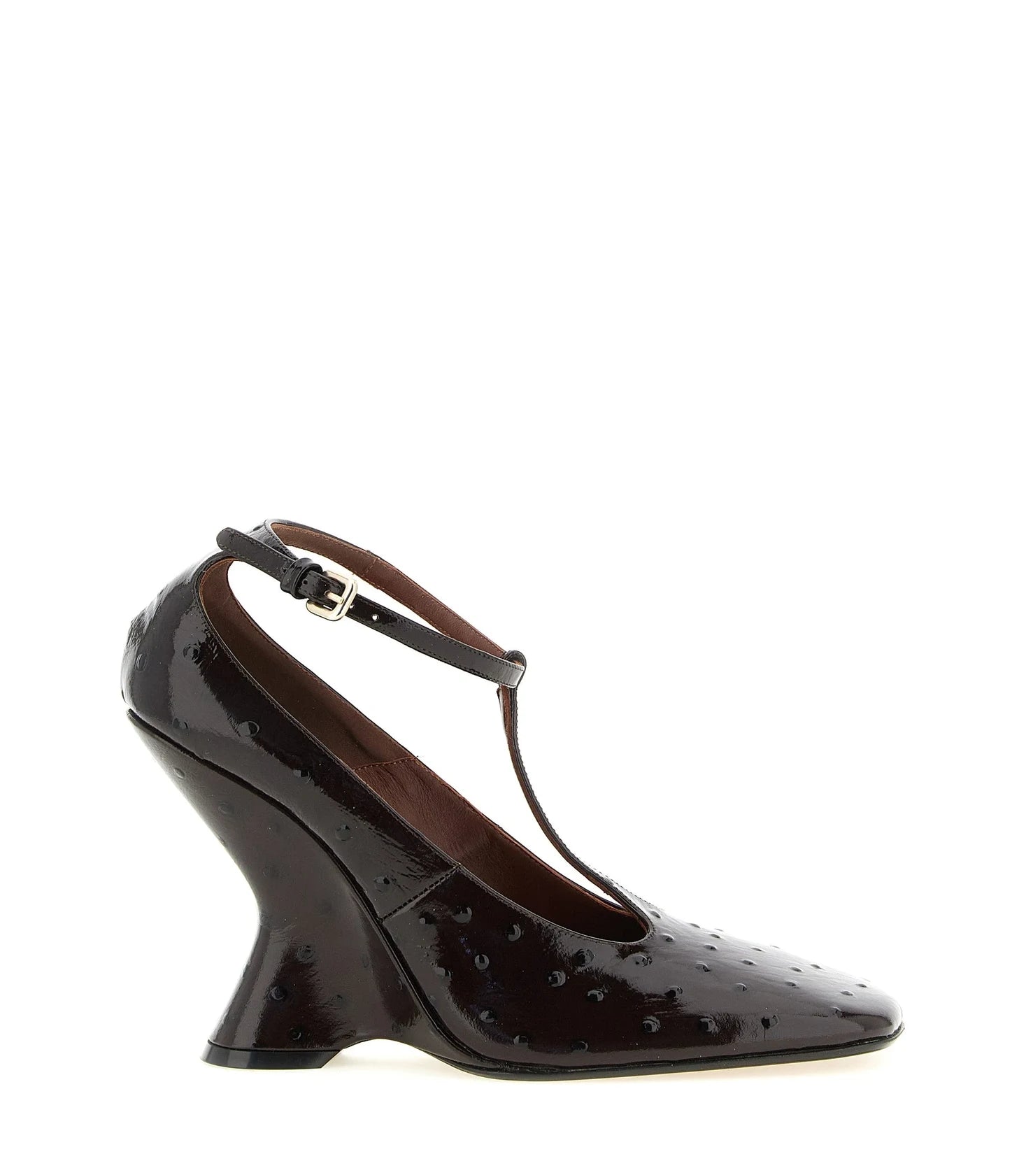 Dries Van Noten Wedges in red, Calfskin Leather