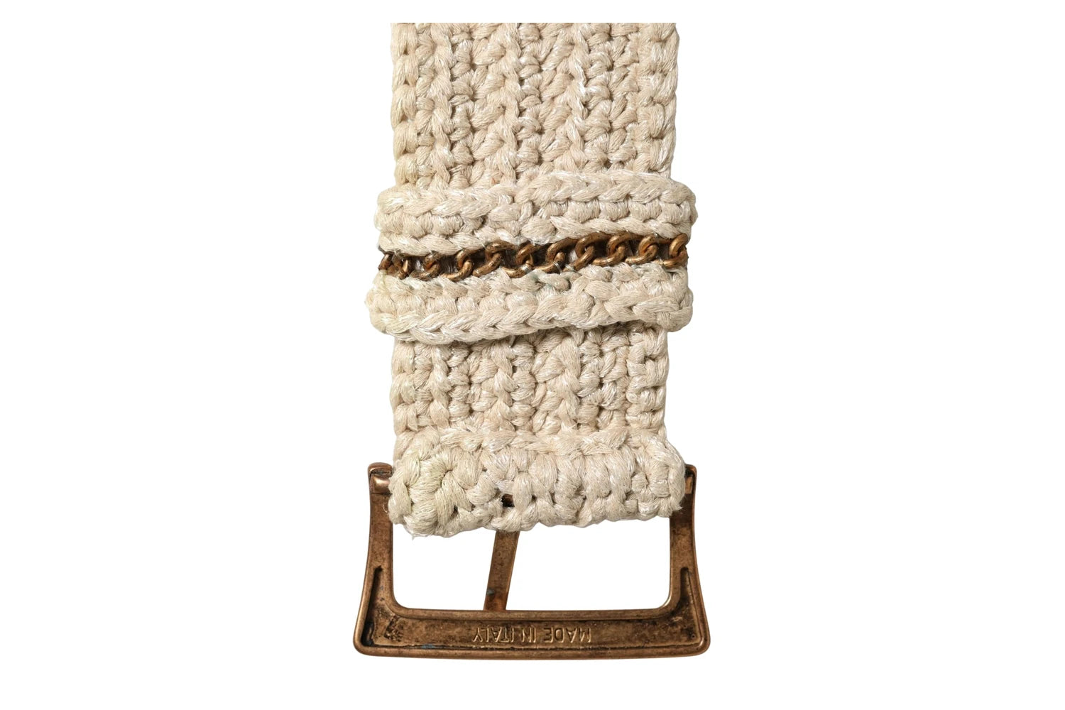 Ermanno Scervino Belts in beige, Cotton Nylon — view 8