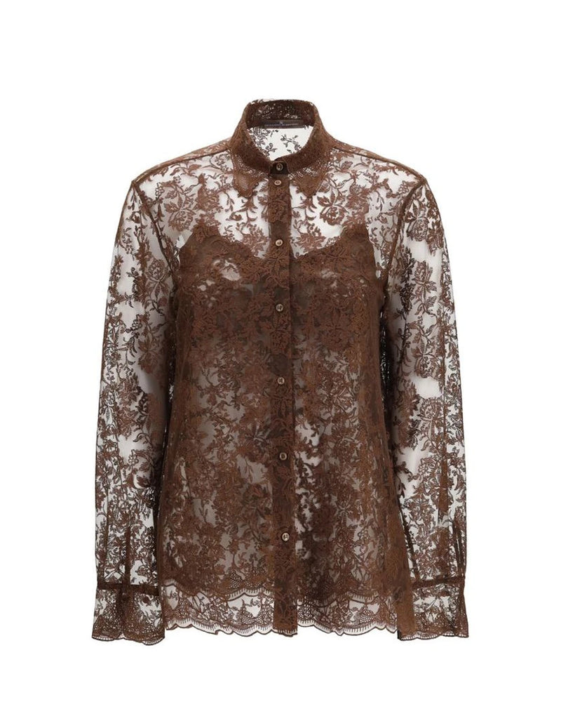 Ermanno Scervino Blouse in brown, Polyester