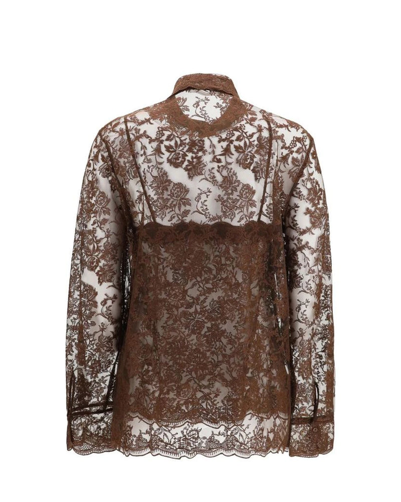 Ermanno Scervino Blouse in brown, Polyester — view 2