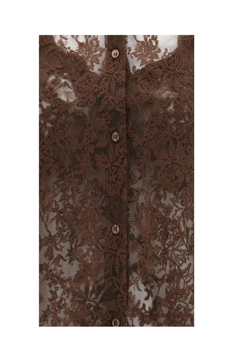Ermanno Scervino Blouse in brown, Polyester — view 3