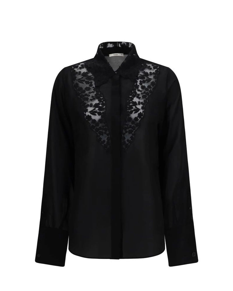 Fendi Blouse in black, Silk