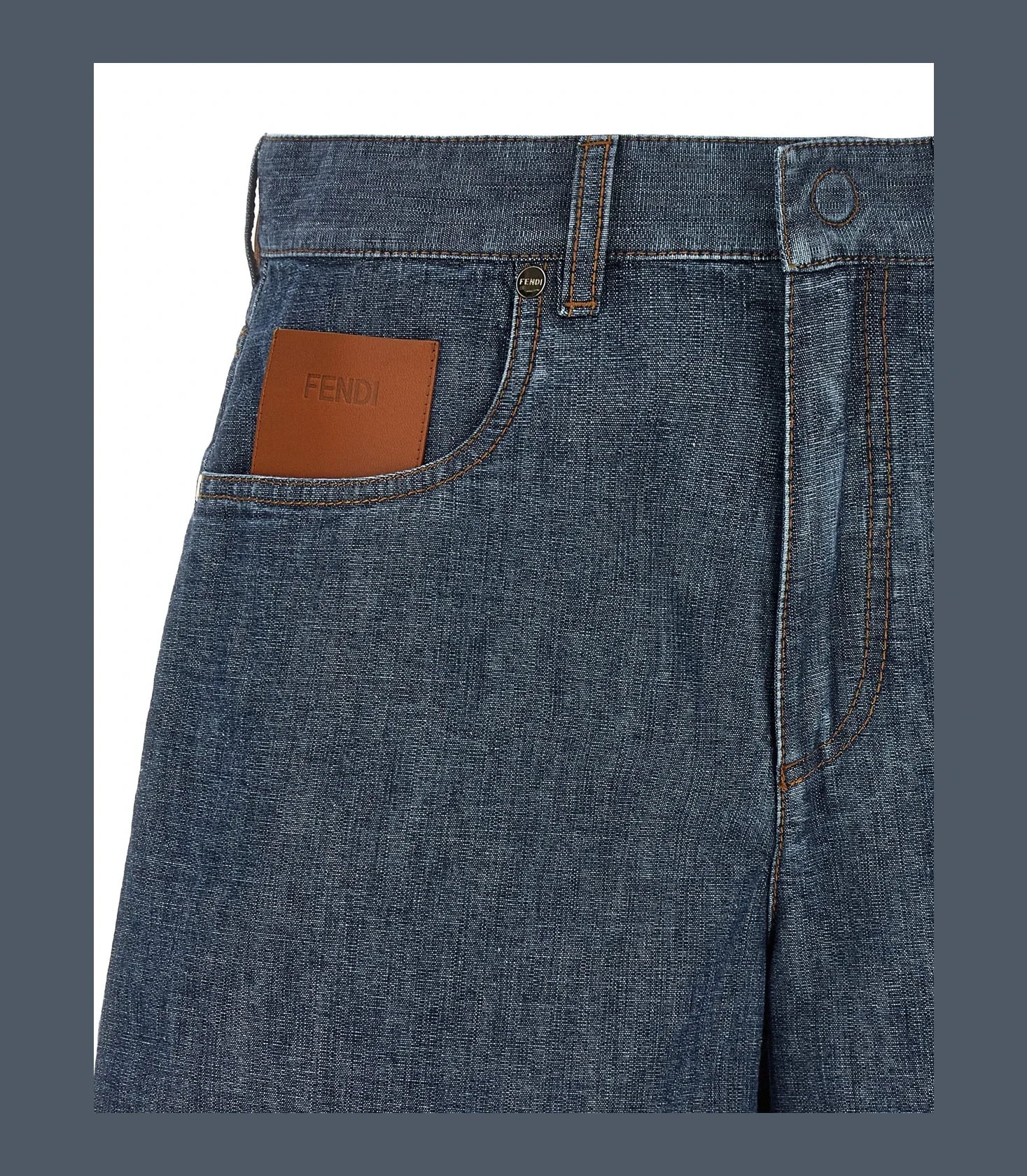 Fendi Denim Short in blue, Cotton — view 3