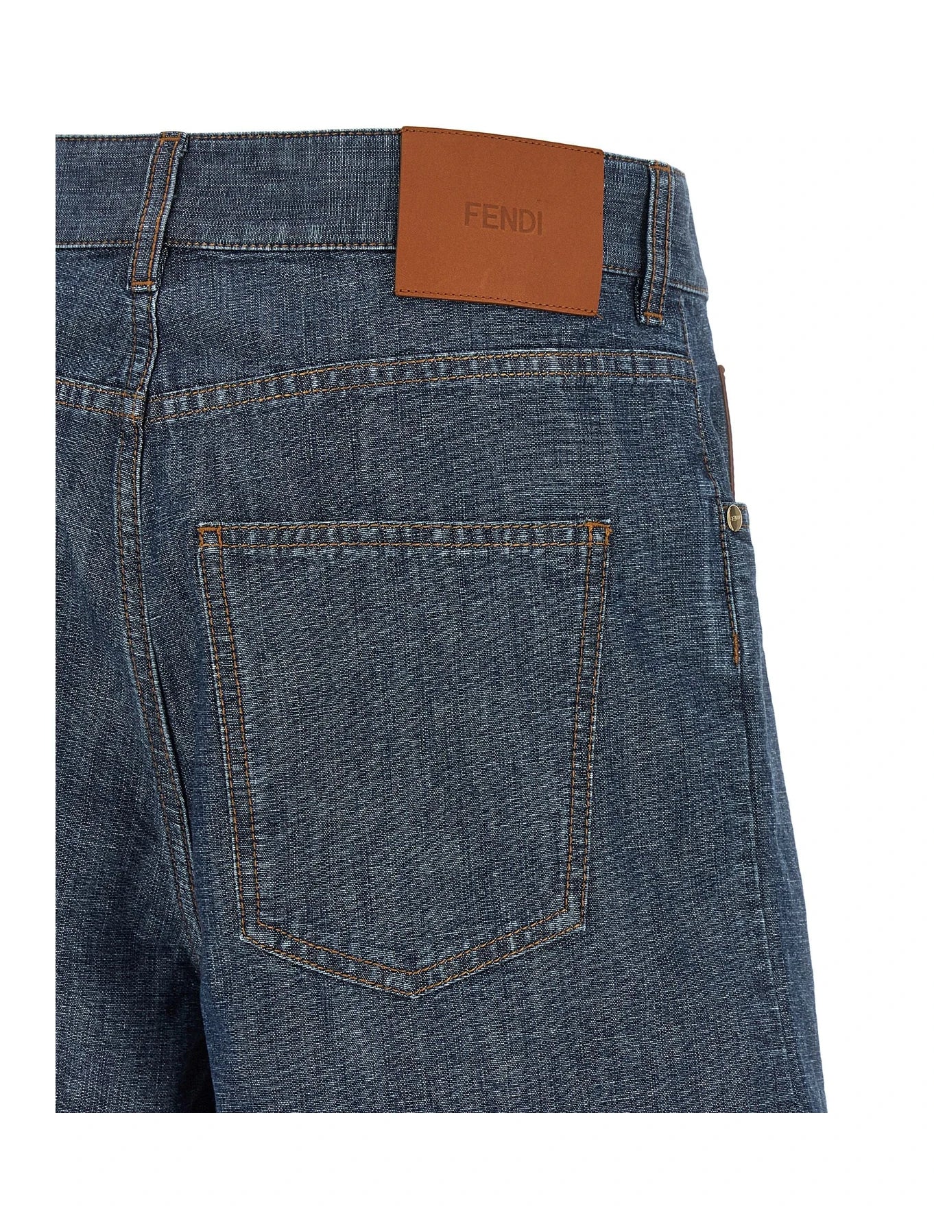 Fendi Denim Short in blue, Cotton — view 4