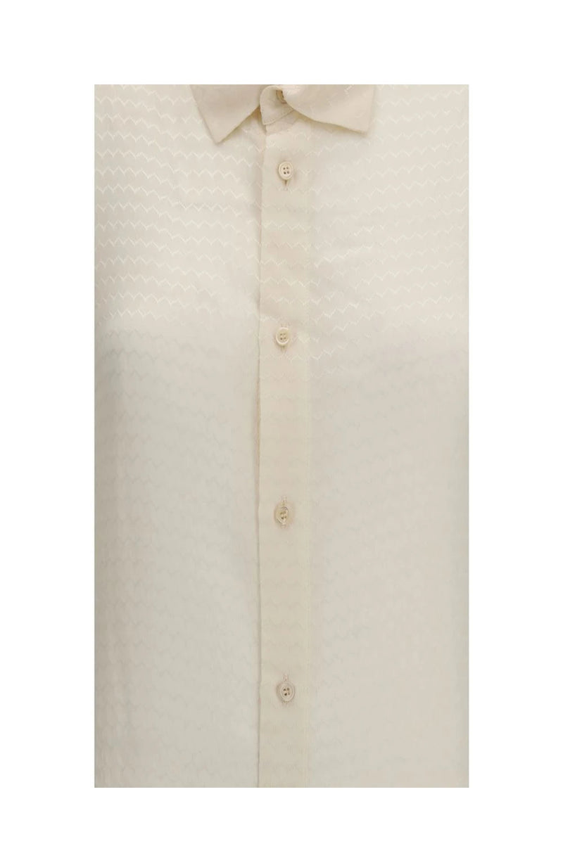 Fendi Dress Shirt in beige, Silk — view 3
