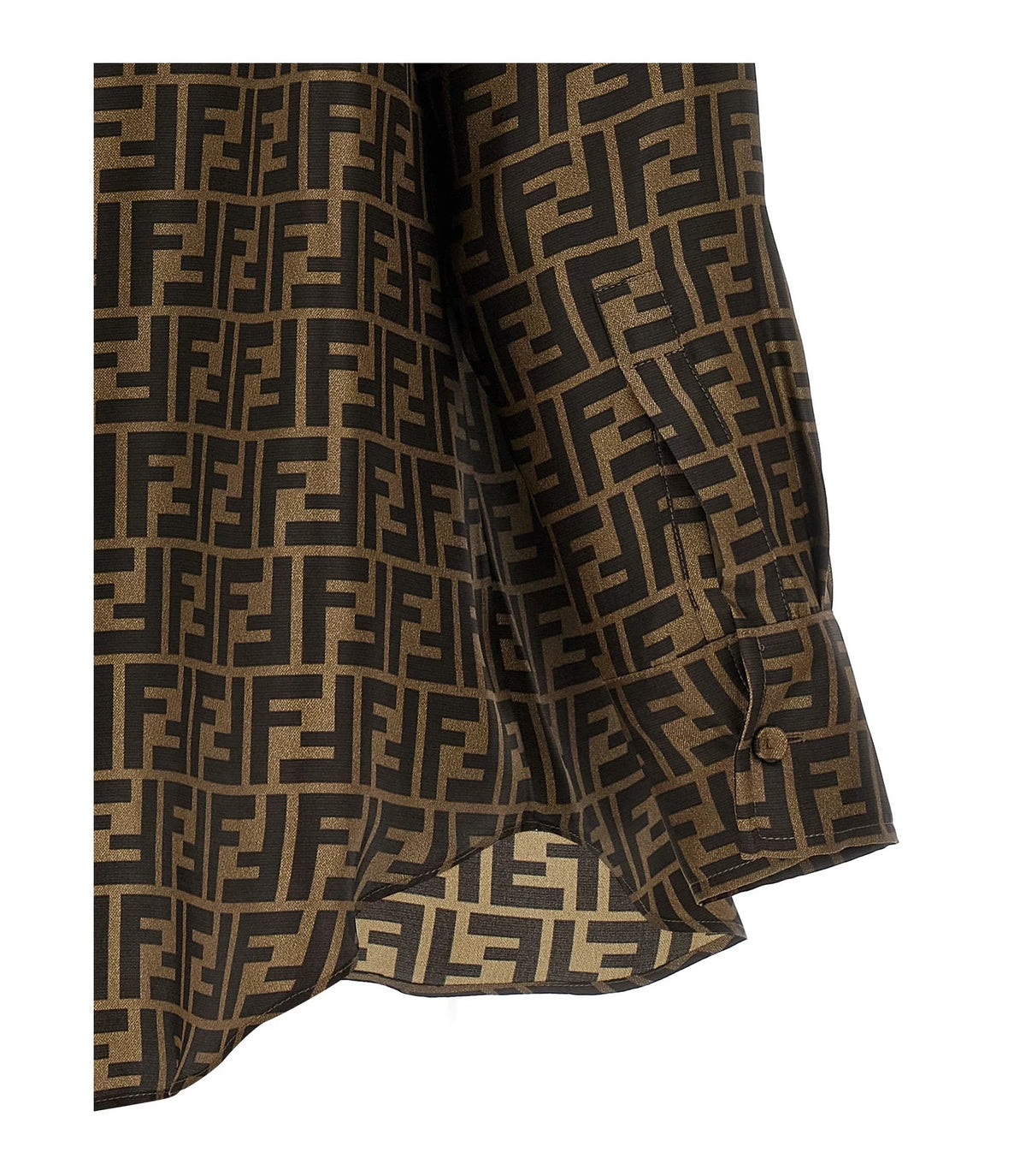 Fendi Dress Shirt in brown, Silk — view 4