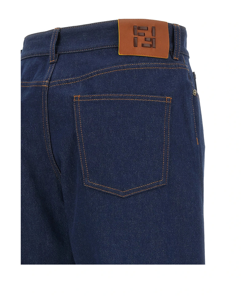 Fendi Jean in blue, Cotton — view 4