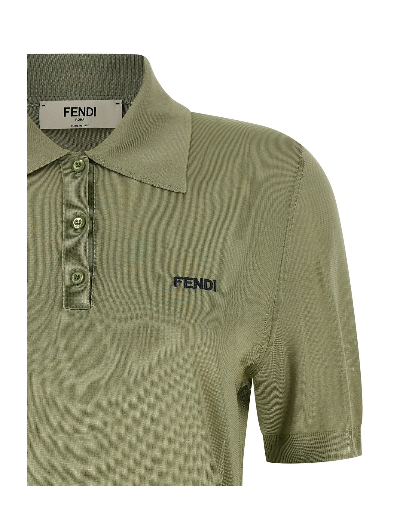 Fendi Polo in green, Viscose — view 3