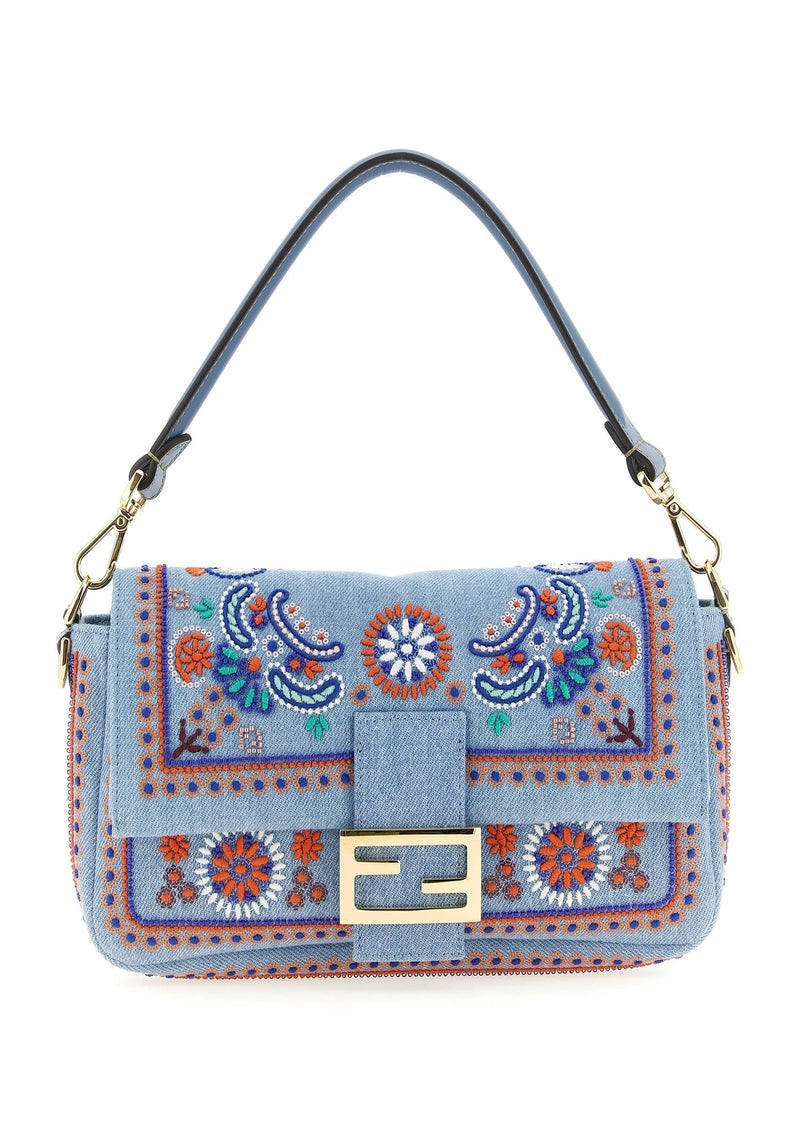 Fendi Shoulder Bag in blue, Cotton