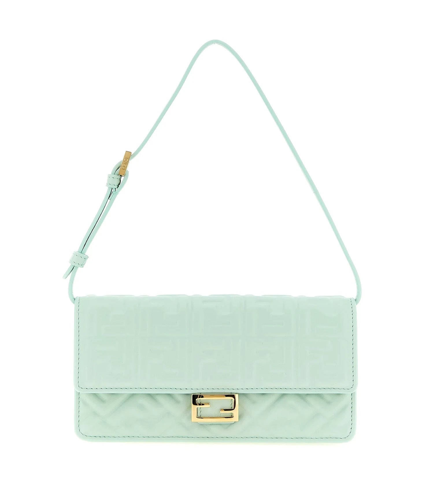 Fendi Shoulder Bag in green, Lamb Leather