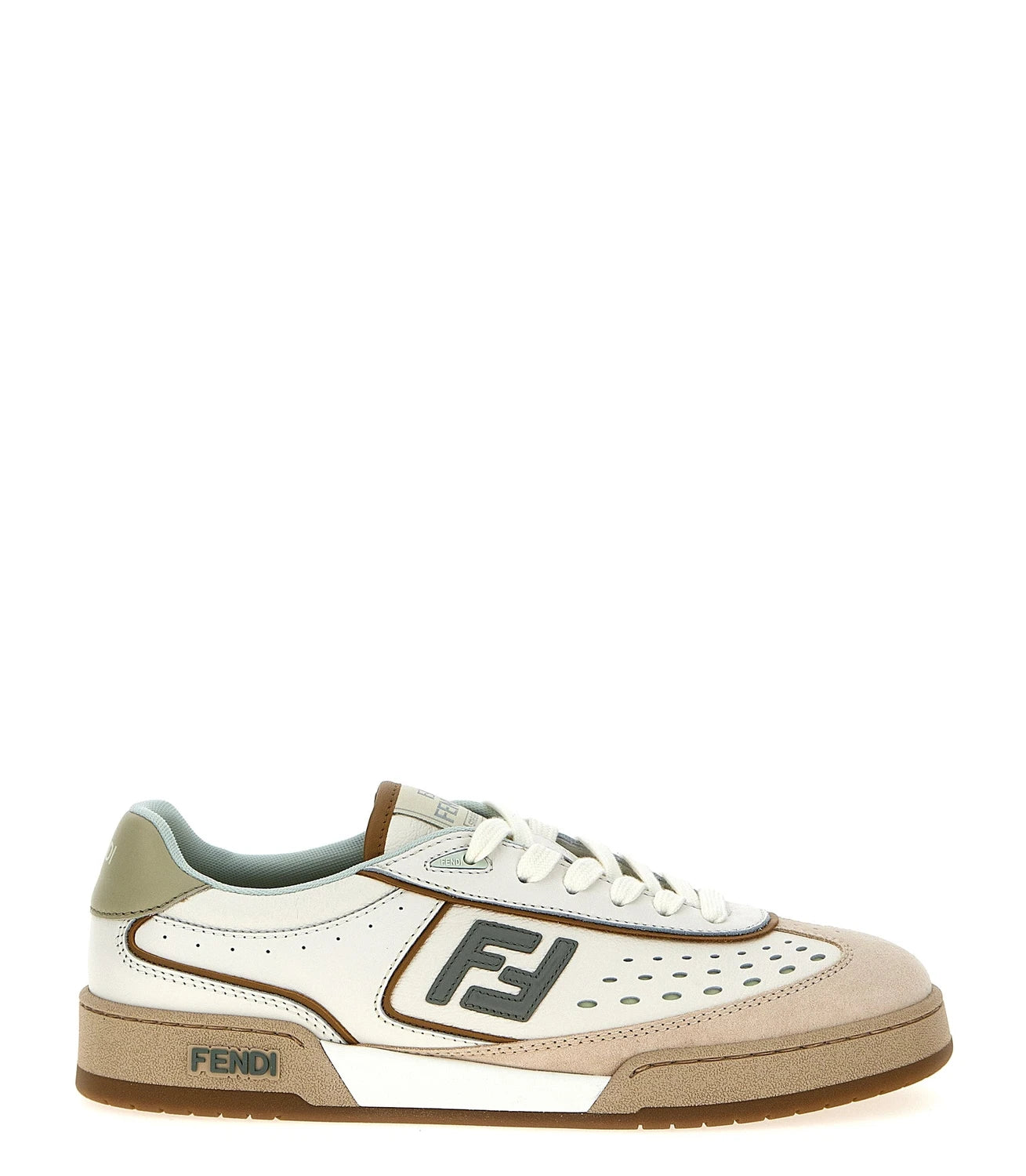 Fendi Sneakers in beige, Leather