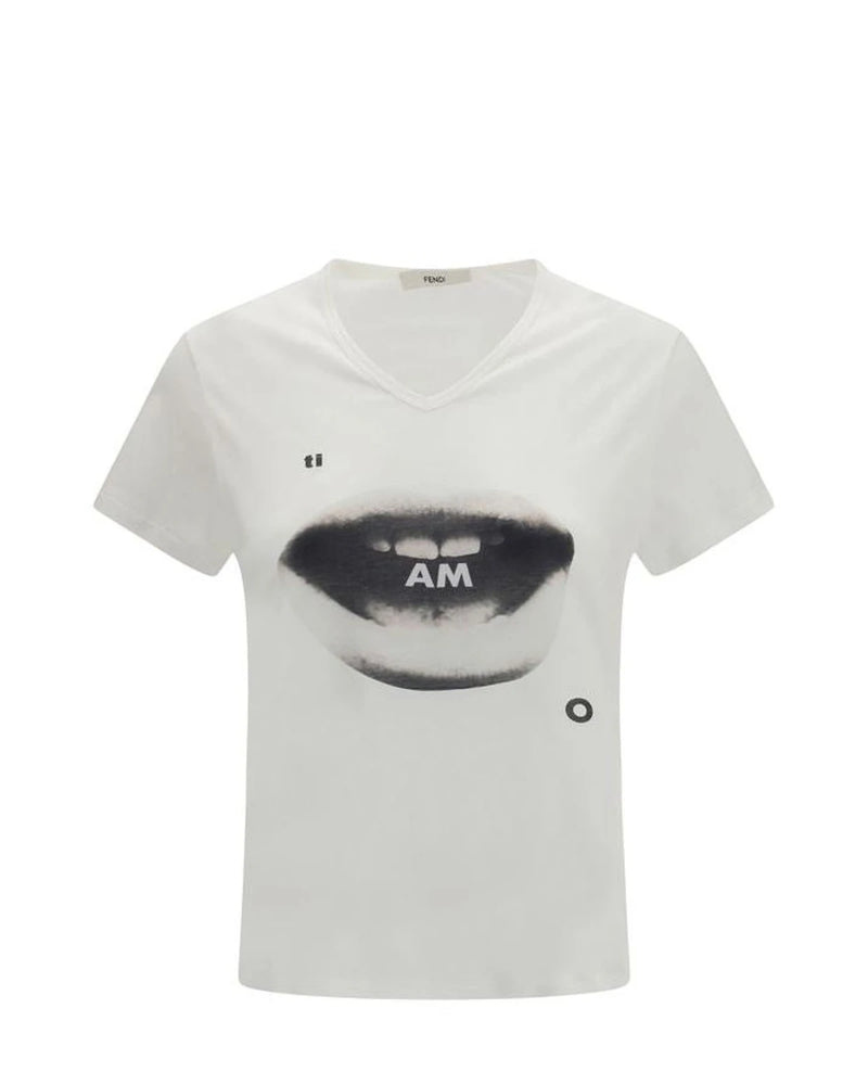 Fendi T-Shirt in white, Cotton