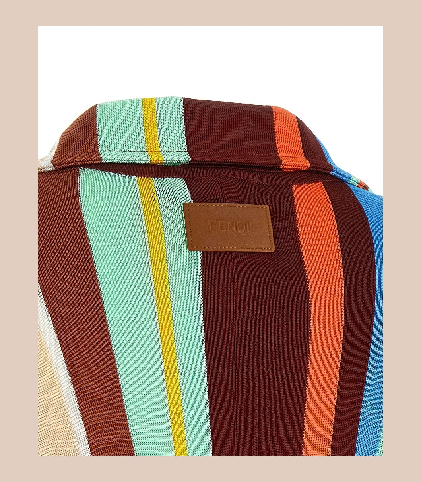 Fendi Wrap Coat in multicolor, Viscose — view 4