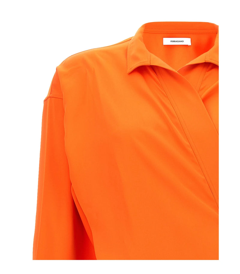 Ferragamo Blouse in orange, Viscose — view 3