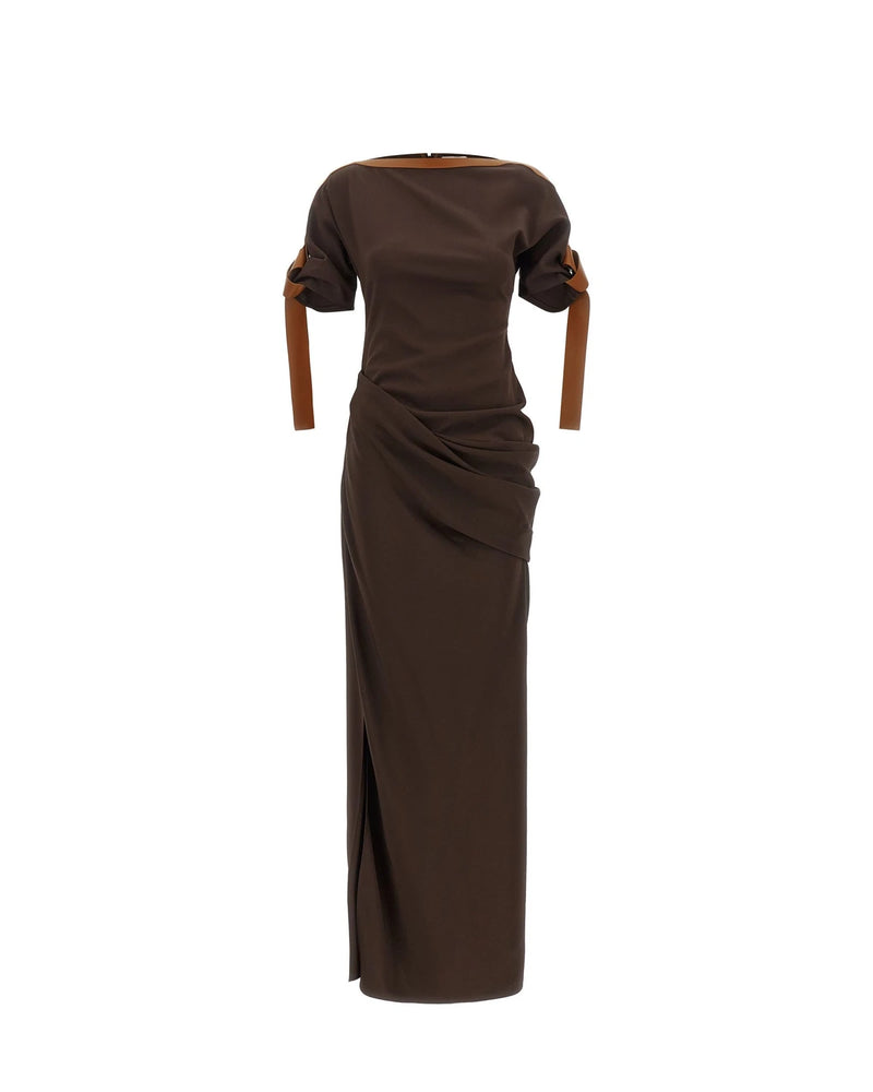 Ferragamo Dresse in brown, Viscose