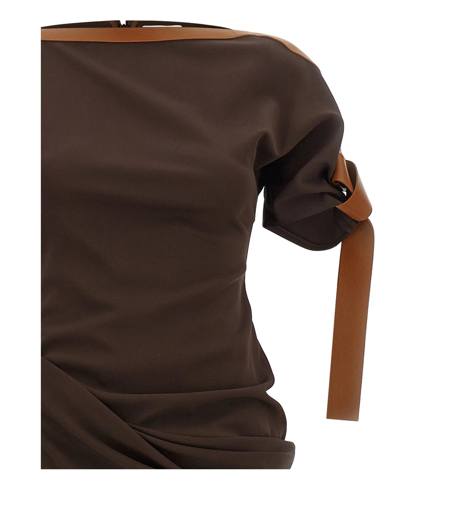 Ferragamo Dresse in brown, Viscose — view 3