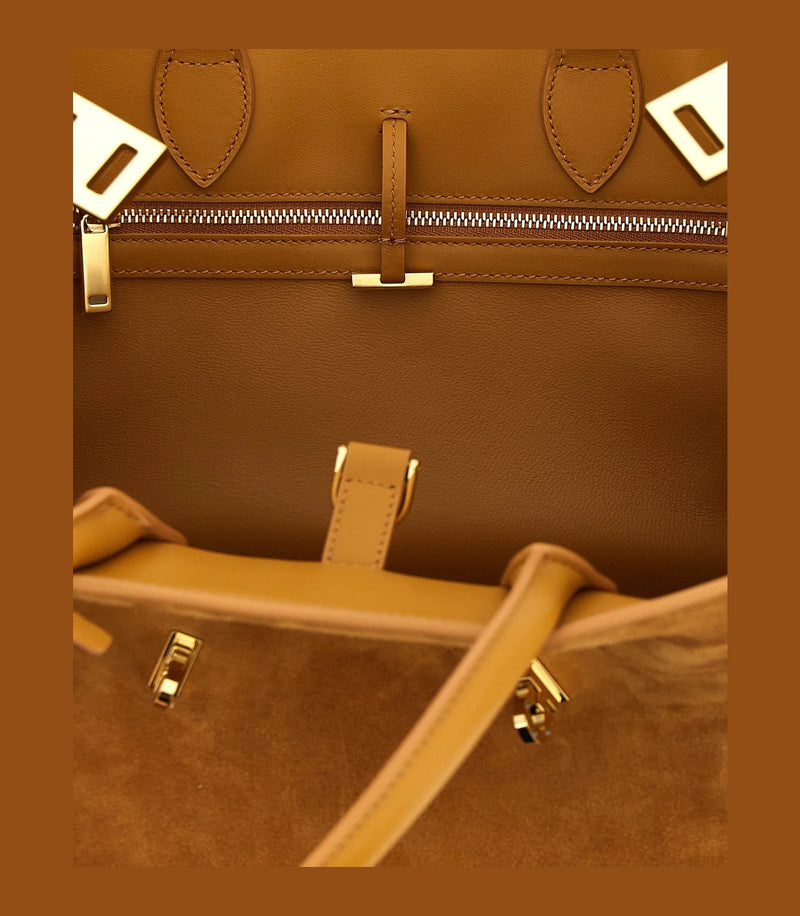 Ferragamo Satchel Bag in beige, Goat Leather — view 4