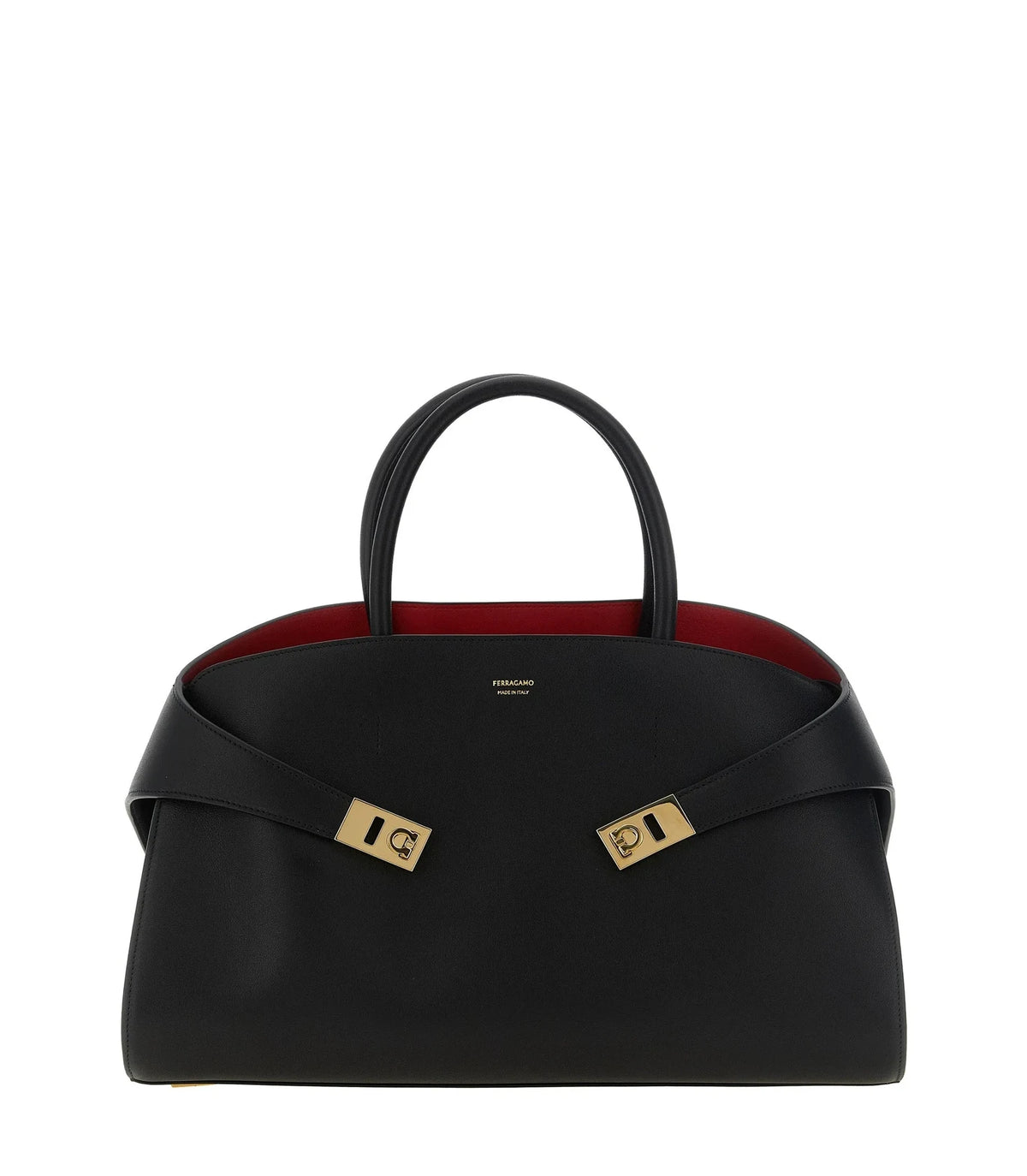 Ferragamo Satchel Bag in black, Calfskin Leather